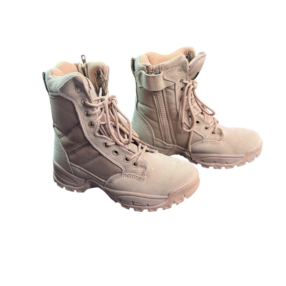 Maelstrom Beige Hiking Lightweight Tactical Side Zip Military Boots size 7M new